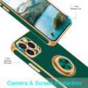 Fingic for iPhone 12 Pro Max Case [with 360 Ring Holder Stand][Support Magnetic Car Mount] Phone Case for Men Boys Slim Thin Kickstand Shockproof Phone Case for iPhone 12 Pro Max 6.7 inch,Navy Blue