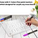 Acrylic Note Board Refrigerator Dry Erase Board Magnetic Clear 15x11 Includes 4 Dry Erase Markers