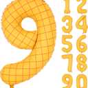 2 x 40" Matte Yellow Balloons Toy Inspired Story Theme party Supplies, Number Birthday Decoration, Cowboy Decorations Western, Cowgirl Party Balloon Digital 9