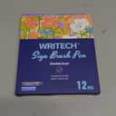 WRITECH Arts Sign Brush Pen Brush Tip Marker Felt Tip Water Based Ink Color Pens 12 Assorted Vintage Colors Great for Lettering Journaling Calligraphy (Vintage)