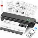 Anycash Portable Printer Wireless for Travel, Inkless Printers Mobile Thermal Printer for 8.5" X 11" & A4 Thermal Paper, Bluetooth Compact Impresora Porttil for Phone, Laptop, Office Home use