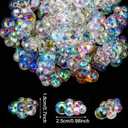Liliaafar 50 Pcs Fake Bubble Clusters for Dollhouse Mini Bathtub Dollhouse Accessories AB Colors Acrylic Bubble Cloud Beads Doll House Items for Fairy Garden Beach DIY Craft