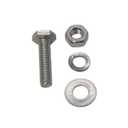 3 x (10 Sets) 1/4"-20 x 1 Stainless Steel Hex Head Screws Bolts, Nuts, Flat & Lock Washers, 18-8 (304) S/S, Fully Threaded