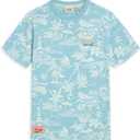 Scotch & Soda Boys' Short Sleeve Graphic T-Shirt, Crewneck (Blue, S)