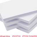 (5-Pack) Half Letter Blank Paper, 500 Sheets/1000 Pages Printer Paper, Copy Papers, 100gsm, White, 5.8'' x 8.2''