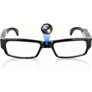 Limiete 1080P HD Spy Glasses Camera  128GB Built-in Memory/Lightweight 36 g Frame/Up to 120 Min Battery/EIS Stabilization + Low-Light Mode/Plug & Play USB, No Wi-Fi Needed