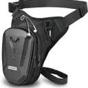 flintronic Motorcycle Leg Bag, Thigh Bag, Motorcycle Cycling Drop Leg Bag, with Headphone Jack, Waterproof Multi-Function Leg Fanny Pack for Men Women Cycling Running Traveling and Fishing