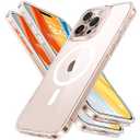TORRAS for iPhone 16 Pro Case Diamond Clear | Compatible with MagSafe, Military Grade Drop Protection, Stronger Magnetic, Shockproof Airbag, Color Button, Slim Anti-Yellowing Anti-Scratch Transparent