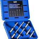 Orion Motor Tech 6pc 3/8" Drive Magnetic Swivel Spark Plug Socket Set, Thin Wall Spark Plug Sockets with 9/16" 5/8" 14mm 16mm Sizes, Cr-V Steel Magnetic Spark Plug Socket Set with 6 Point & 12 Point