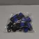 16 Pieces Garden Hose Quick Connector 3/4 Inch Plastic Water Hose Fittings Male and Female Connectors End Adapters with 10 Pieces Rubber Gaskets(Blue, Black)