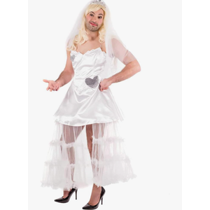Fun Shack Bride Groom Costume - Adult Mens Wedding Dress, Funny Costume, M