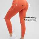 SIXIM Scrunch Butt Leggings for Women High Waisted Seamless Workout Leggings Athletic Gym Yoga Pants (Medium, Orange)