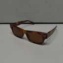 SOJOS Retro Rectangle Polarized Sunglasses for Women Men Vintage Shades UV400 Protection Sunnies SJ2338, Yellow Tortoise Frame/Brown Lens