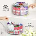 AIEVE Extra Large Drink Packet Organizer, 360 Lazy Susan Rotating Turntable for Larger Powder Drink Mix, Hydration Packets Acrylic Pantry Organizers for Kitchen Storage Organization