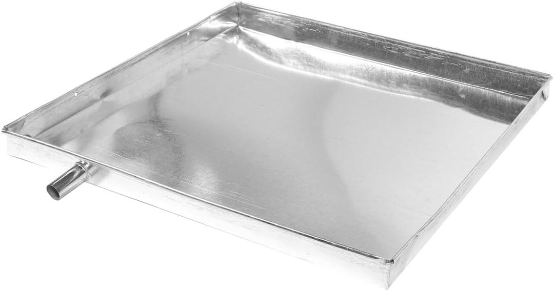 DOITOOL Air Conditioner Drain Pan Portable Ac Drip Tray Water Catcher 17.32 X 15.75 X 1.18 Inches Galvanized Material for Indoor Outdoor Unit Floor Protection