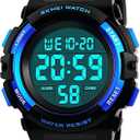 MJSCPHBJK Easy Read Kids Digital Watch, Boys Sports Chronograph with 50M Waterproof, LED Display Alarm Calendar Wrist Watch for 3-15 Year Old Teen Children, Outdoor Gift Idea