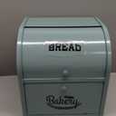 Stainless Steel Bread Box, 2 Layer Roll Top Bread Boxes, Large Capacity Food Storage Container for Kitchen Counter, Metal Bread Bin, Bread Holder for Countertop 11.8" x 9.6" x 12.8" (Green)