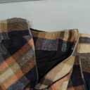 IDEALSANXUN Womens Plaid Wool Skirts Elastic Waist A-Line Pleated Tartan Long Skirts, Large