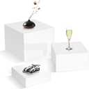 Gowing Buffet Risers, Food Display Risers for Party, White Food Risers for Buffet Dessert Table, Risers for Display Decorative for Food, White Acrylic Boxes for Food Display, 3PCS 8''x9''x10''