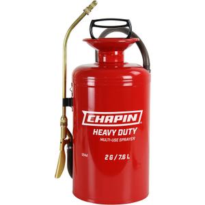 Chapin Made in The USA, 1244 2-Gallon Tri-Poxy Steel Tank Sprayer for Lawn, Home and Garden, Red