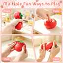 Squeezable Strawberry Stress Ball, Soft Strawberry Squishy,Realistic Slow Rise Pressure Relief Fruit Squeeze Toy for Adults Kids Squishy Sensory Fidget,Fun Table Decoration, Party Favor