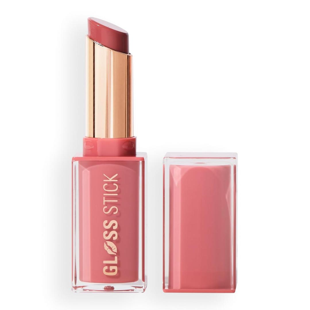 Revolution Beauty London, Pout Lip Gloss Stick, Pigmented High-Shine Formula with Hyaluronic Acid & Vitamin E, Vegan & Cruelty-Free, Sweet Rose, 0.1 fl oz