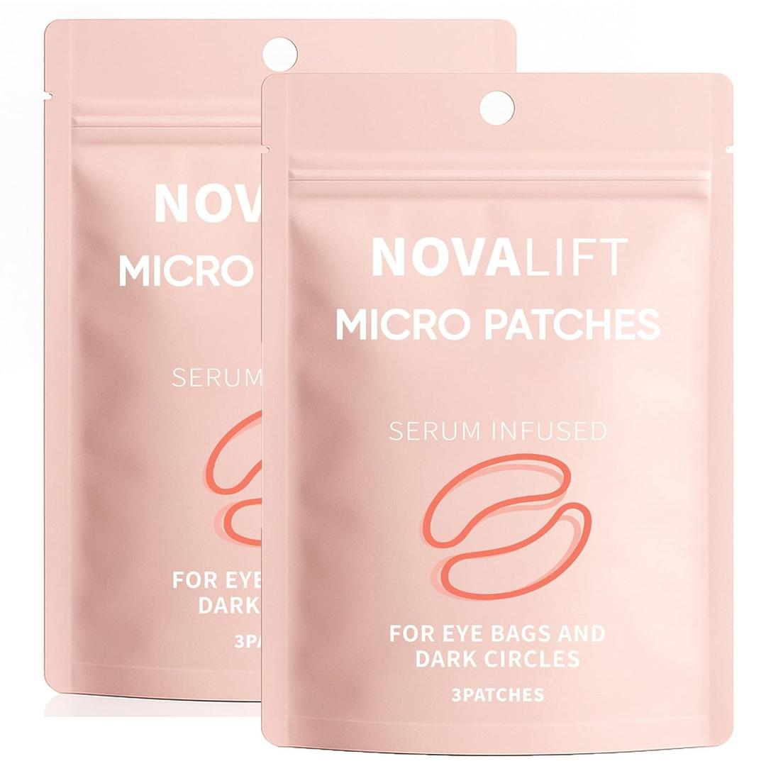 Micro Eye Patches, Serum-Infused Under Eye for Puffy Eyes and Dark Circles (6 Count (Pack of 2))