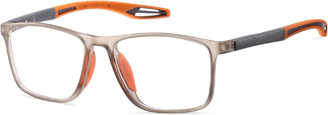 Myopia Distance Sport Glasses for Men, Near Sighted Driving Eyeglasses Nearsighted TR90 Frame, +1.00