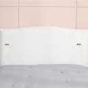 WOMACO Velvet Bed Headboard Slipcover Protector Stretch Solid Color Dustproof Cover for Bedroom Decor (Off - White, 51" - 70")