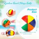 36 Pcs Beach Stress Ball 2.5 Inch Summer Mini Stress Relief Balls Rainbow Squeeze Toys Pu Foam Squeezy Toy for Girls Boys Adults Beach Birthday Party Favors Water Pool Games(Multicolor)