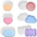 6PCS Bubble Tray Resin Mold,Silicone Tray Coaster Mold Epoxy Resin Casting Mould for Jewelry Trinket Plate Candle Holder,Home Decor