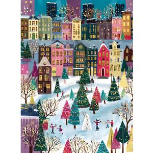 500 Piece Jigsaw Puzzles for Adults, Whimsical Winter Cityscape Puzzles for Adults, Fun and Challenging Puzzle for Family Time, Relaxing Gift for Adults, Kids, Seniors, 20.5 x 15 in