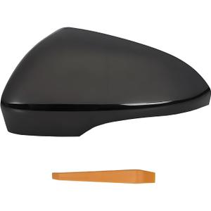 Right Passenger Side Mirror Cover Cap Compatible with Ford Fusion 2013-2020 Glossy Black Not For SE Model