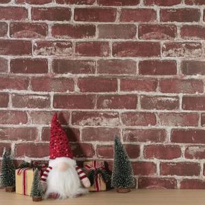CAX Brick Peel and Stick Wallpaper Red Brick Wallpaper 17.5''x300'' Textured Bricky Contact Paper Self-Adhesive Removable Faux Peel and Stick Wallpaper for Fireplace Kitchen Home Decoration Vinyl