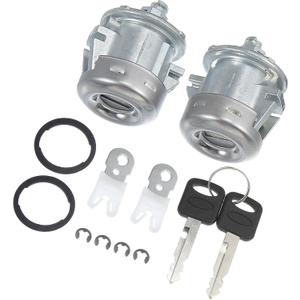 Motoforti 1 Pair Front Door Lock Cylinder Tumbler W/Key for Ford F150 F250 Explorer Expedition for Ranger E150 E250 for Lincoln No.7C3Z1521990A Left Right Door Lock W/Clip Long-lasting
