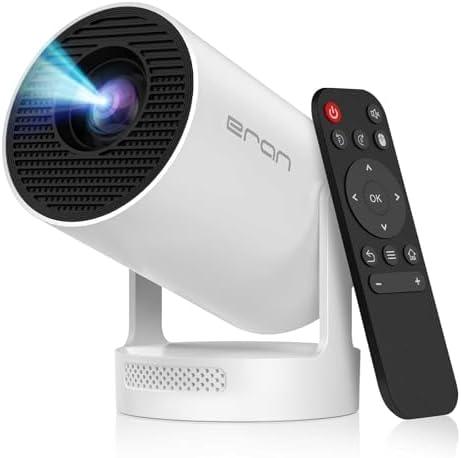 [Electric Focus]Mini Portable Projector with 4K Support, Bluetooth 5.4 WIFI6, 5watt Sound Base Speaker, 260 ANSI, Android 11, 210° Rotation , Auto Keystone Correction Video Projector HY300 PLUS