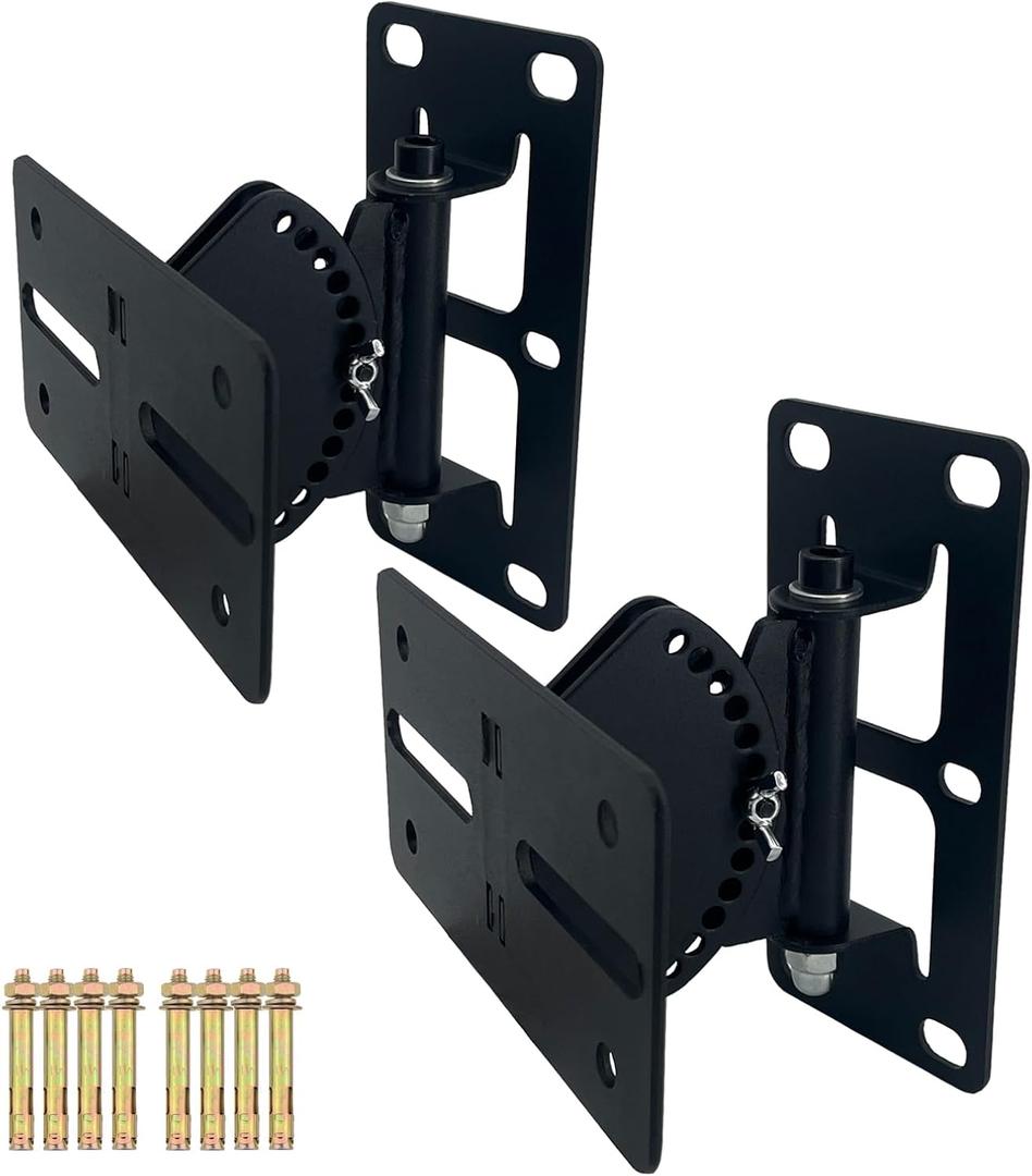 Speaker Wall Mount, Speaker Mount Wall Bracket Design for Large Speakers,Hold up to 100lbs,MY-22 (2 Packs Black)
