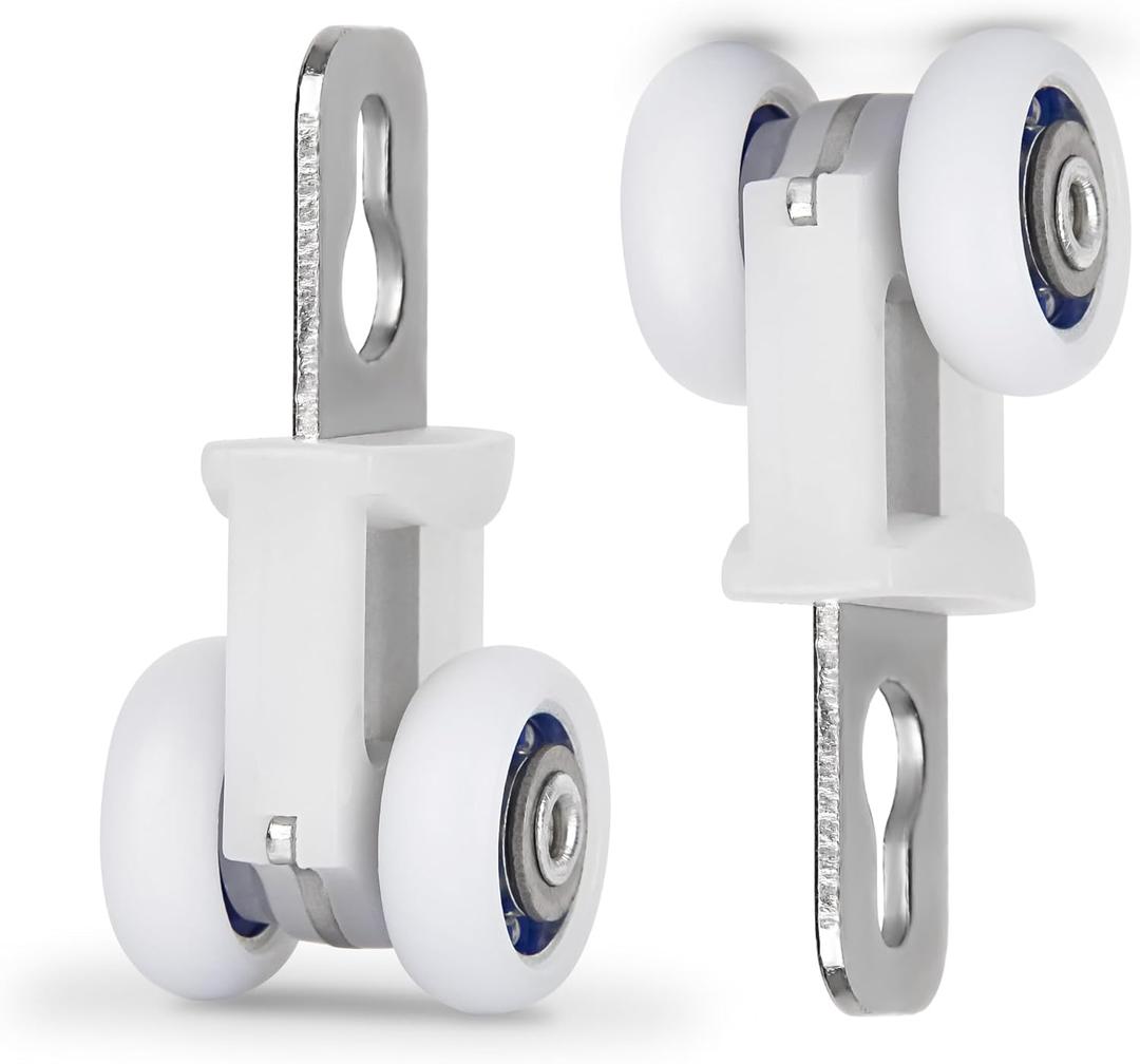 Curtain Track Rollers Curtain Mute Wheel Rollers Hook Pulley Runners/Sliders for Ceiling/Wall Mount Curtain Tracks 30PCS