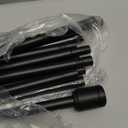 Curtain Rods for Windows 16 to 88 Inches 2 Pack Adjustable Length 1 Inch Diameter Window Curtain Rod with Aluminium Finials, Black