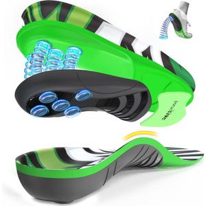 Dynamic Spring Plantar Fasciitis Insoles for Flat Feet, 250 lb Heavy Duty Work Boot Insoles for Men Women, High Arch Support Inserts Women Men, Arch Pain Relief, Shock Absorb, Orthotic, 1 Pair, L