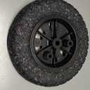 Flat-Free Wheelbarrow Tire 14" | 100% Recycled Rubber | 440 lb Capacity | Universal Axle (1", 3/4", 5/8", and 1/2") with 2 spacers | Durable, Puncture-Proof | For Garden wagon, Dolly, Utility cart