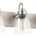 PRESDE Vintage 3 Light Bathroom Light Fixtures Over Mirror Brushed Nickel Bathroom Vanity Lights with Bubble Glass Shades Bath Vanity Lighting