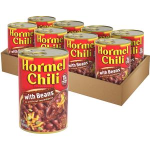 Hormel Chili With Beans 15 Oz (8 Pack) (EXP 02/11/29)