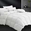 CYMULA King Size Feather Down Comforter - All Season White Duvet Insert, Lightweight Box Stitched, Fluffy Breathable, Ultra Soft Quiet Hotel Style with 8 Tabs(90" x 106")