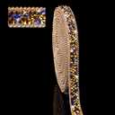 Hicarer 3 Yards Resin Rhinestone Ribbons for Graduation Cap Decorations Wedding Self Adhesive Glitter Resin Diamond Crystal Ribbon Craft DIY Bag Shoes Clothes(0.4 Inch,Royal Blue)
