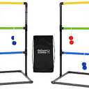 GoSports Ladder Toss Indoor & Outdoor Game Set with 6 Soft Rubber Bolo Balls and Travel Carrying Case - Choose Pro or Classic
