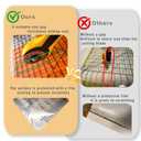 Square Slotted Quilting Ruler with Rotary Cutter -12.5"*12.5" Clear Acrylic Ruler for Precise Fabric Cutting | Quilting Rulers & Sewing Rulers | Includes Non-Slip Pads