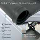 Washer and Dryer Covers for the Top - 26.5''x 25.6'' Silicone Washing Machine Front load Protector Mat - Non-slip Waterproof Dustproof Mat Ideal for Laundry Kitchen - Gray 2 Pack