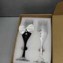 TRUE LOVE GIFT Wedding Champagne Glasses for Bride and Groom - Toasting Bridal Shower Gifts - Mr and Mrs Wedding Glasses - Set of 2