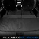 Cargo Mat for Kia Telluride Hybrid & Gas 2027 Accessories
One-Piece Cargo Liner & Rear Seat Back Protector, All Weather TPE, Non Slip & Odorless & Scratch Proof, Quick Clean